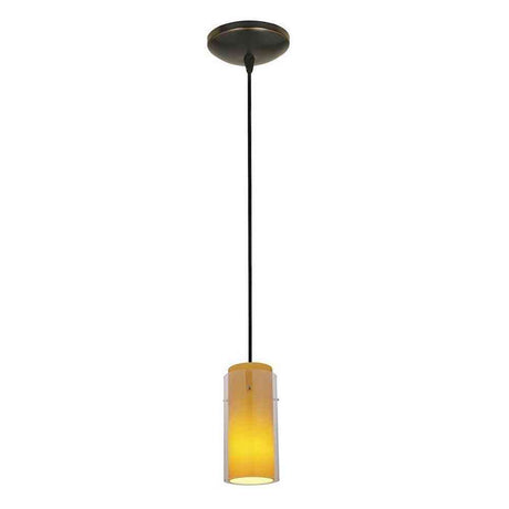 Access Lighting 28033-1C-ORB/CLAM oil rubbed bronze / clam pendant light