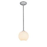 Access Lighting 28085-3R-BS/WHTLN Japanese Lantern Brushed Steel
