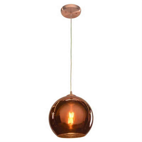 Access Lighting 28101-BCP/CP Glow Mirrored Glass Pendant Brushed Copper