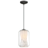 Access Lighting 29010LEDDLP-BL/WMB Clarity Black White Marble