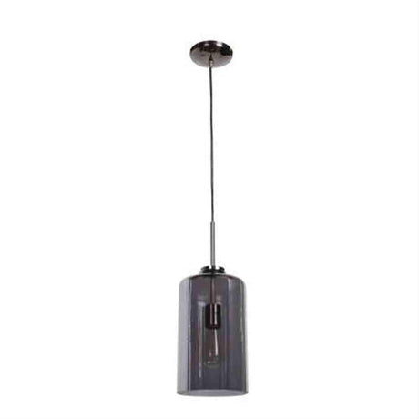 Access Lighting 50935-BCH/MIR Simplicite Smoked Glass Pendant Black Chrome