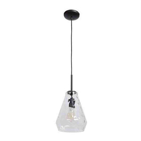 Access Lighting 50937-BL/CLR Simplicite Wavy Glass Pendant Black