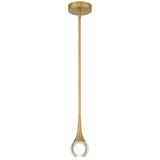 Access Lighting 62115LEDDCS-ABB/CRY Georgia Antique Brushed Brass