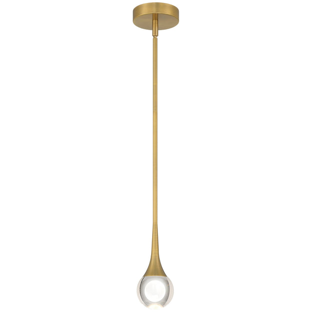 Access Lighting 62115LEDDCS-ABB/CRY Georgia Antique Brushed Brass