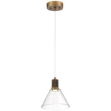 Access Lighting 63140LEDD-ABB/CLR Port Nine Martini Antique Brushed Brass Clear