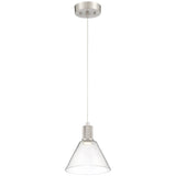 Access Lighting 63140LEDD-BS/CLR Port Nine Martini Brushed Steel Clear