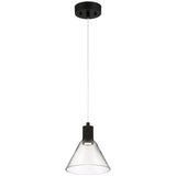 Access Lighting 63140LEDD-MBL/CLR Port Nine Martini Matte Black Clear