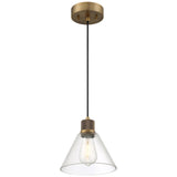 Access Lighting 63140LEDDLP-ABB/CLR Port Nine Martini Antique Brushed Brass Clear