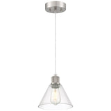 Access Lighting 63140LEDDLP-BS/CLR Port Nine Martini Brushed Steel Clear