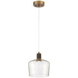 Access Lighting 63141LEDD-ABB/SDG Port Nine Chardonnay Antique Brushed Brass Seeded Glass
