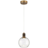 Access Lighting 63142LEDD-ABB/CLR Port Nine Burgundy Antique Brushed Brass Clear
