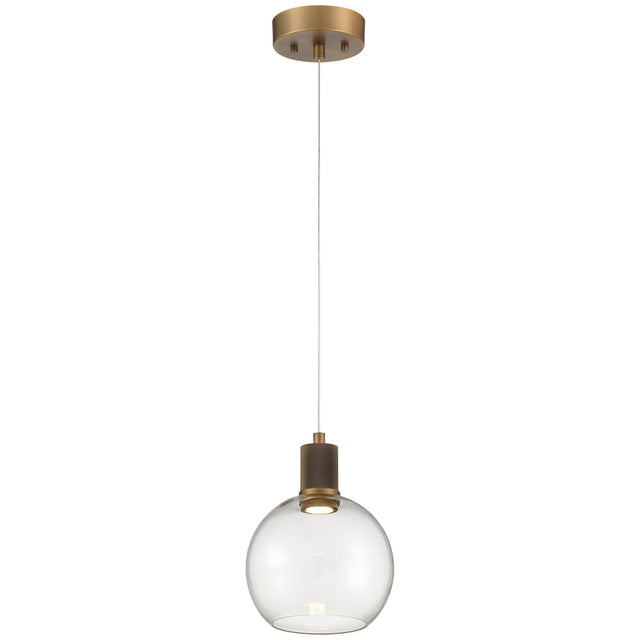 Access Lighting 63142LEDD-ABB/CLR Port Nine Burgundy Antique Brushed Brass Clear