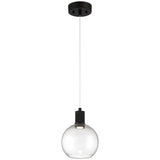 Access Lighting 63142LEDD-MBL/CLR Port Nine Burgundy Matte Black Clear