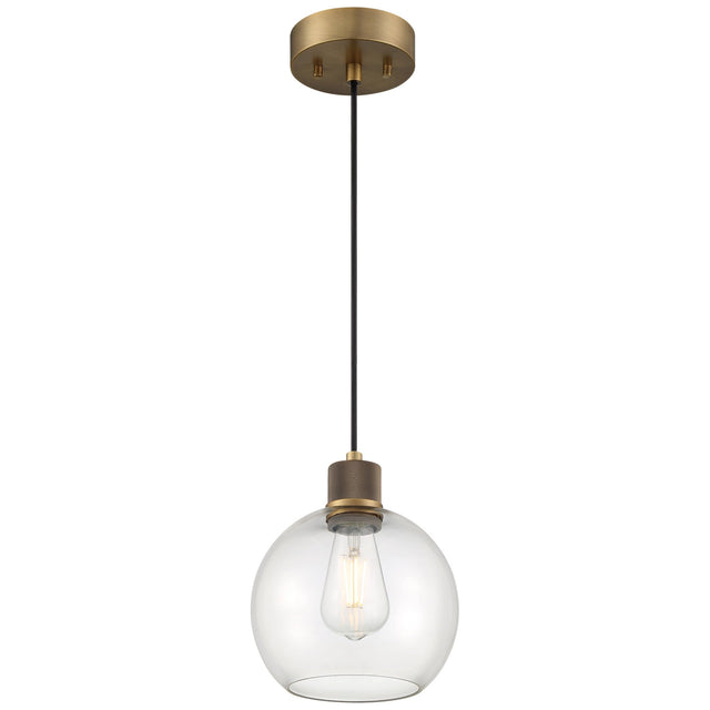 Access Lighting 63142LEDDLP-ABB/CLR Port Nine Burgundy Antique Brushed Brass Clear