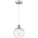 Access Lighting 63142LEDDLP-BS/CLR Port Nine Burgundy Brushed Steel Clear