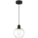 Access Lighting 63142LEDDLP-MBL/CLR Port Nine Burgundy Matte Black Clear