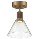 Access Lighting 63146LEDD-ABB/SDG Port Nine Martini Antique Brushed Brass Seeded Glass