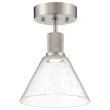 Access Lighting 63146LEDD-BS/SDG Port Nine Martini Brushed Steel Seeded Glass