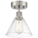Access Lighting 63146LEDDLP-BS/SDG Port Nine Martini Brushed Steel Seeded Glass