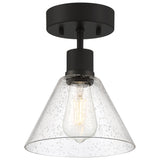 Access Lighting 63146LEDDLP-MBL/SDG Port Nine Martini Matte Black Seeded Glass