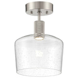 Access Lighting 63147LEDD-BS/SDG Port Nine Chardonnay Brushed Steel Seeded Glass