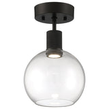 Access Lighting 63148LEDD-MBL/CLR Port Nine Burgundy Matte Black Clear