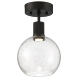 Access Lighting 63148LEDD-MBL/SDG Port Nine Burgundy Matte Black Seeded Glass