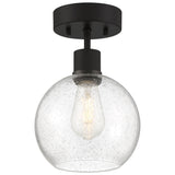 Access Lighting 63148LEDDLP-MBL/SDG Port Nine Burgundy Matte Black Seeded Glass