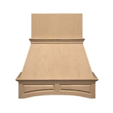 Air-Pro FDWHAP IS 30 H Arched Raised Panel Island Range Hood Hickory