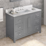 Jeffrey Alexander Cade 48" Grey Single Sink Bathroom Vanity with Calacatta Vienna Quartz Top - 8 in. Widespread Faucet Top product image 2