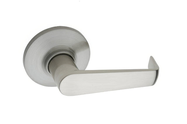 Copper Creek AL1231SS Avery privacy privacy door lever in satin stainless, front view