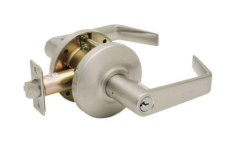 Copper Creek AL6250SS Avery storeroom keyed storeroom keyed door lever in satin stainless, additional view