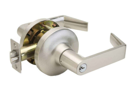 Copper Creek AL7260SS Avery classroom keyed classroom keyed door lever in satin stainless, additional view