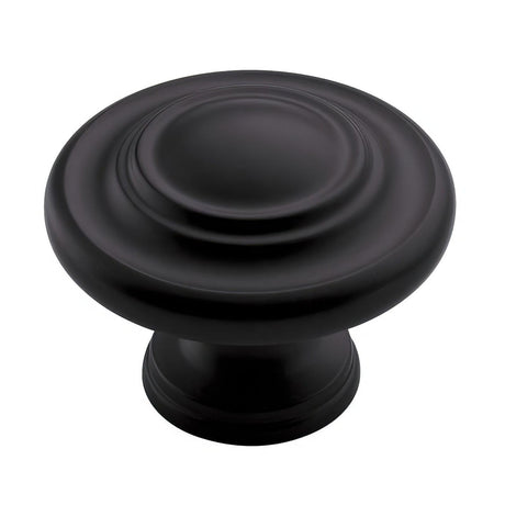 Amerock BP15862FB BP1586-2 Inspirations 1-3/4" Mushroom Cabinet Knob Flat Black