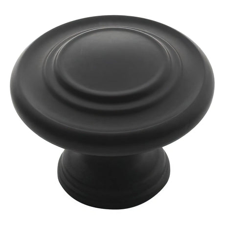 Amerock BP1586FB BP1586 Inspirations 1-3/8" Mushroom Cabinet Knob Flat Black