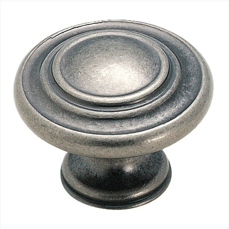 Amerock BP1586WN BP1586 Inspirations 1-3/8 inch cabinet knob Weathered Nickel