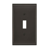 Amerock BP36500BBR BP36500 Candler Zinc Single Toggle Wall Plate Black Bronze