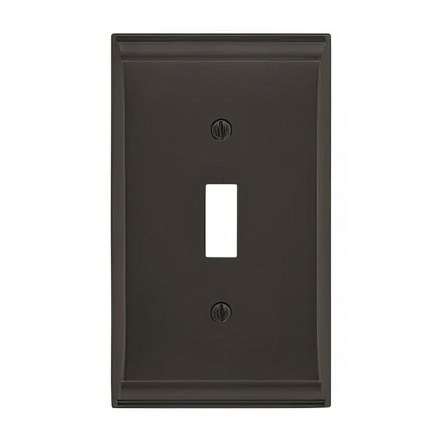 Amerock BP36500BBR BP36500 Candler Zinc Single Toggle Wall Plate Black Bronze