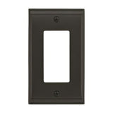 Amerock BP36504BBR BP36504 Candler Zinc Single Rocker Wall Plate Black Bronze