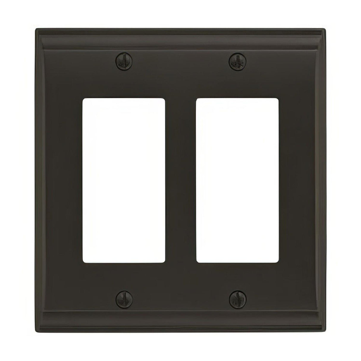 Amerock BP36505BBR Candler Zinc Black Bronze Double Rocker Wall Plate