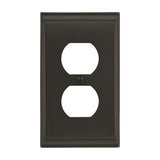 Amerock BP36508BBR BP36508 Candler Zinc Single Outlet Wall Plate Black Bronze