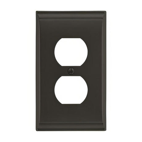 Amerock BP36508BBR BP36508 Candler Zinc Single Outlet Wall Plate Black Bronze