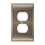 Amerock BP36508G10 BP36508 Candler Zinc Single Outlet Wall Plate Satin Nickel
