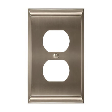 Amerock BP36508G10 BP36508 Candler Zinc Single Outlet Wall Plate Satin Nickel