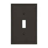Amerock BP36514BBR BP36514 Mulholland 1-3/5" x 6-3/10" Single Toggle Wall Plate Black Bronze
