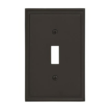 Amerock BP36514BBR BP36514 Mulholland 1-3/5" x 6-3/10" Single Toggle Wall Plate Black Bronze