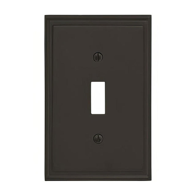 Amerock BP36514BBR BP36514 Mulholland 1-3/5" x 6-3/10" Single Toggle Wall Plate Black Bronze