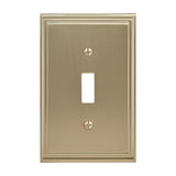 Amerock BP36514BBZ BP36514 Mulholland 1-3/5" x 6-3/10" Single Toggle Wall Plate Golden Champagne