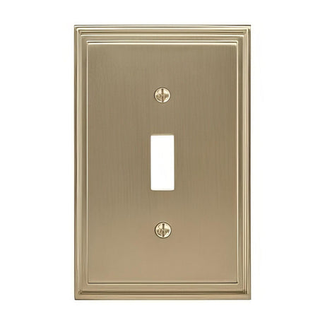 Amerock BP36514BBZ BP36514 Mulholland 1-3/5" x 6-3/10" Single Toggle Wall Plate Golden Champagne