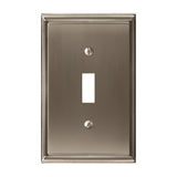Amerock BP36514G10 BP36514 Mulholland 1-3/5" x 6-3/10" Single Toggle Wall Plate Satin Nickel